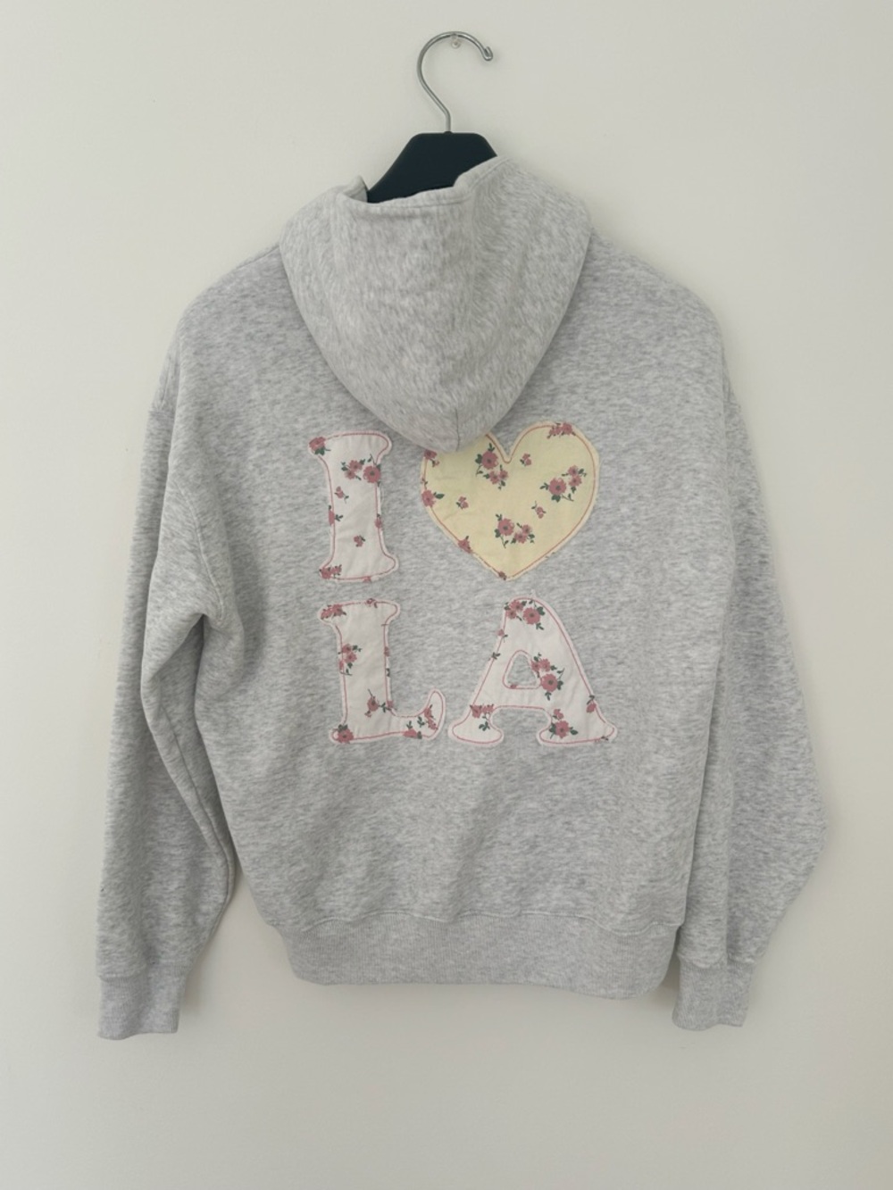 Hollister Oversized Pullover Hoodie Floral Patchwork XXS